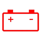 Battery charging warning light